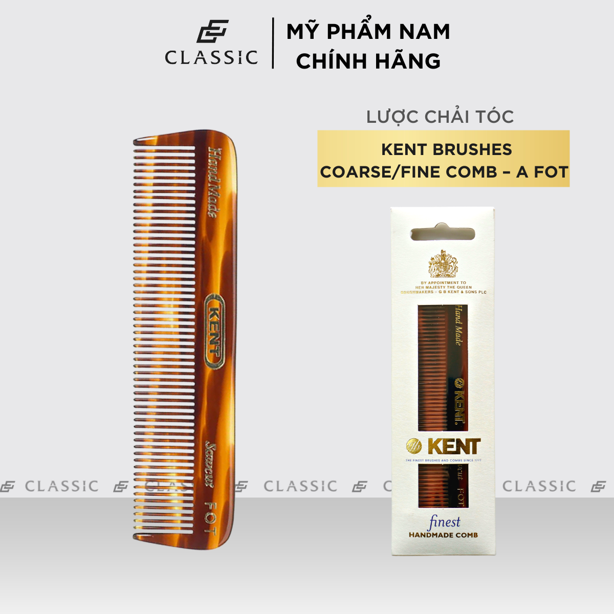 Lược chải tóc Kent Brushes Coarse/Fine Comb – A FOT