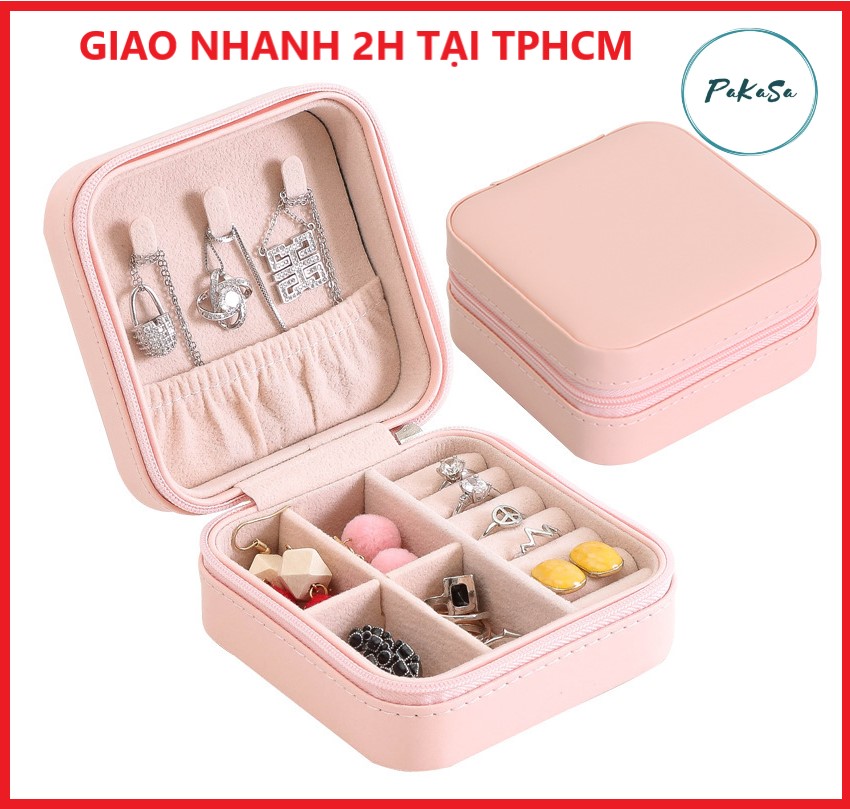 Hộp Đựng Trang Sức Bằng Da Kích Thước 10x10x5.5cm PaKaSa - Hàng Chính Hãng