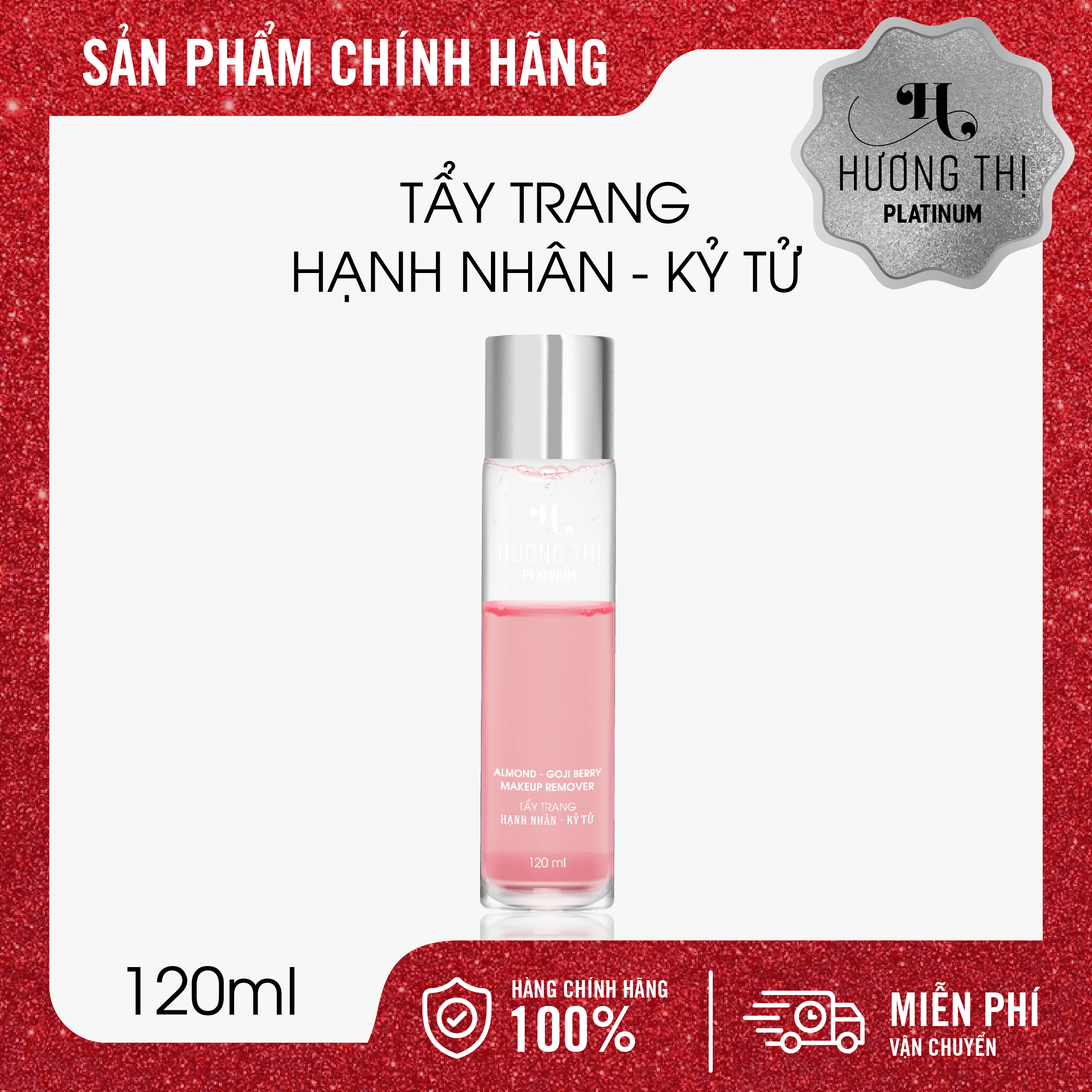 Nước Tẩy Trang Hạnh Nhân - Kỷ Tử Hương Thị - Almond - Goji Berry Makeup Remover 120 ml