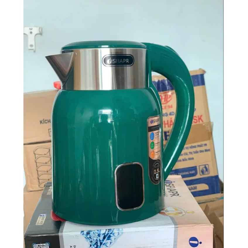 Bình Đun Nước Siêu Tốc Cao Cấp – Ấm Siêu Tốc Inox 304 Chống Gỉ, Công Suất 1500W, Dung Tích Lớn 2.5L - Hàng chính hãng D Danido