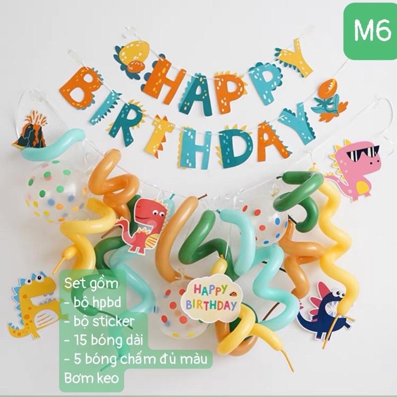 Set trang trí sinh Nhật khủng Long mẫu mới