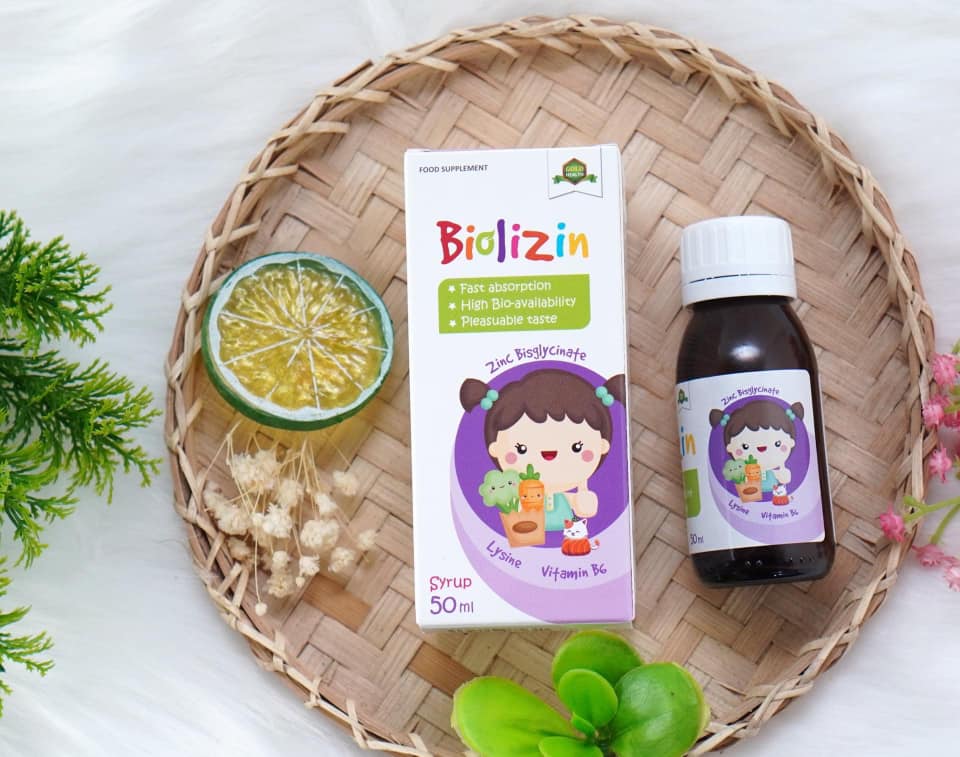 Combo 2 Hộp Biolizin Kẽm Zinc Lysine Cho Bé Biếng Ăn,Bổ Sung Vitamin B6 Siro Ăn Ngon,Tăng Cường Đề Kháng