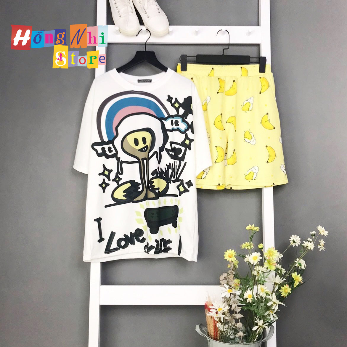 Quần Short Cartoon Unisex Trái Chuối - Quần Đùi Hoạt Hình Siêu Cute - MM