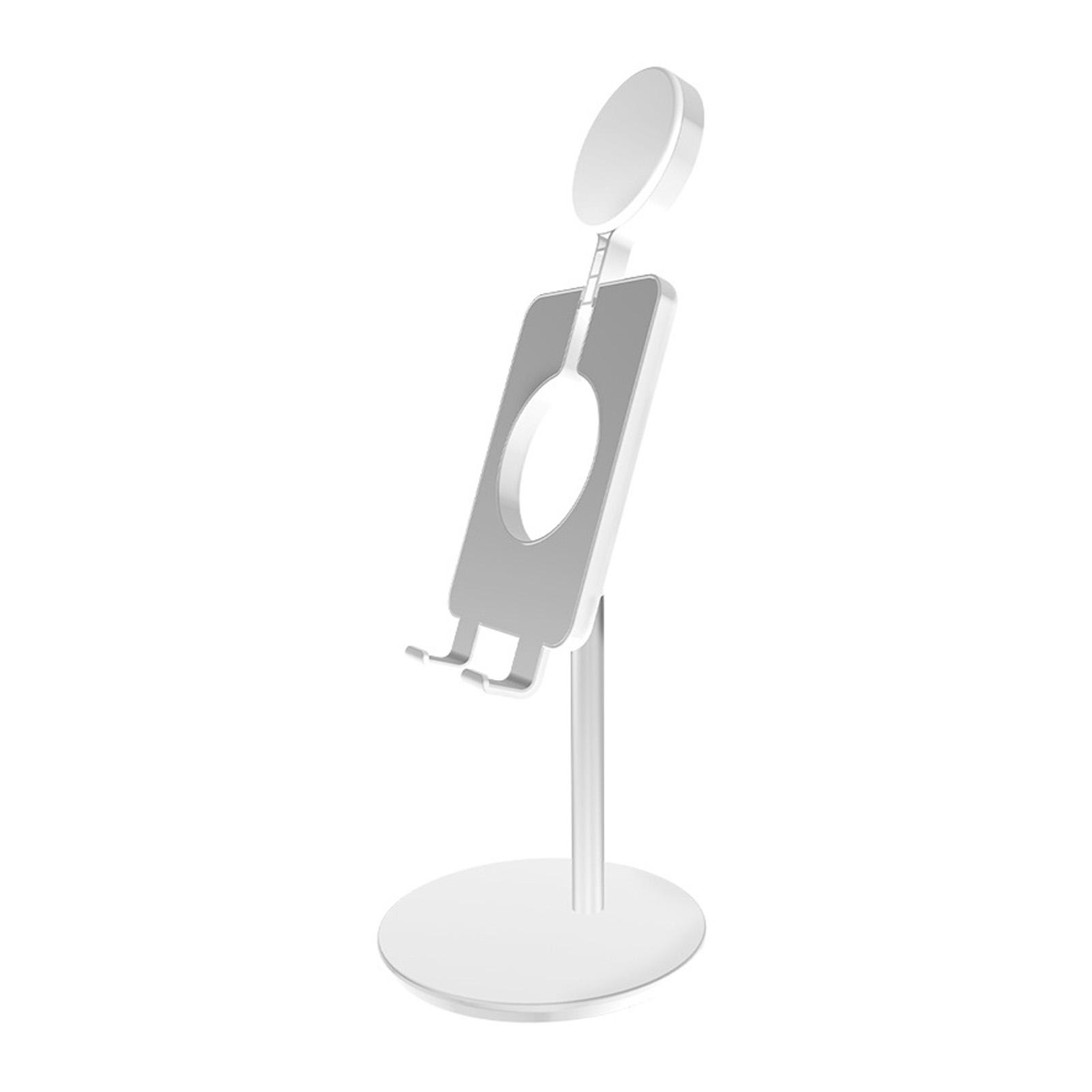 Giá đỡ điện thoại thông minh để bàn với đèn LED Beauty Light 3500K-6000K có thể điều chỉnh độ sáng để phát trực tiếp