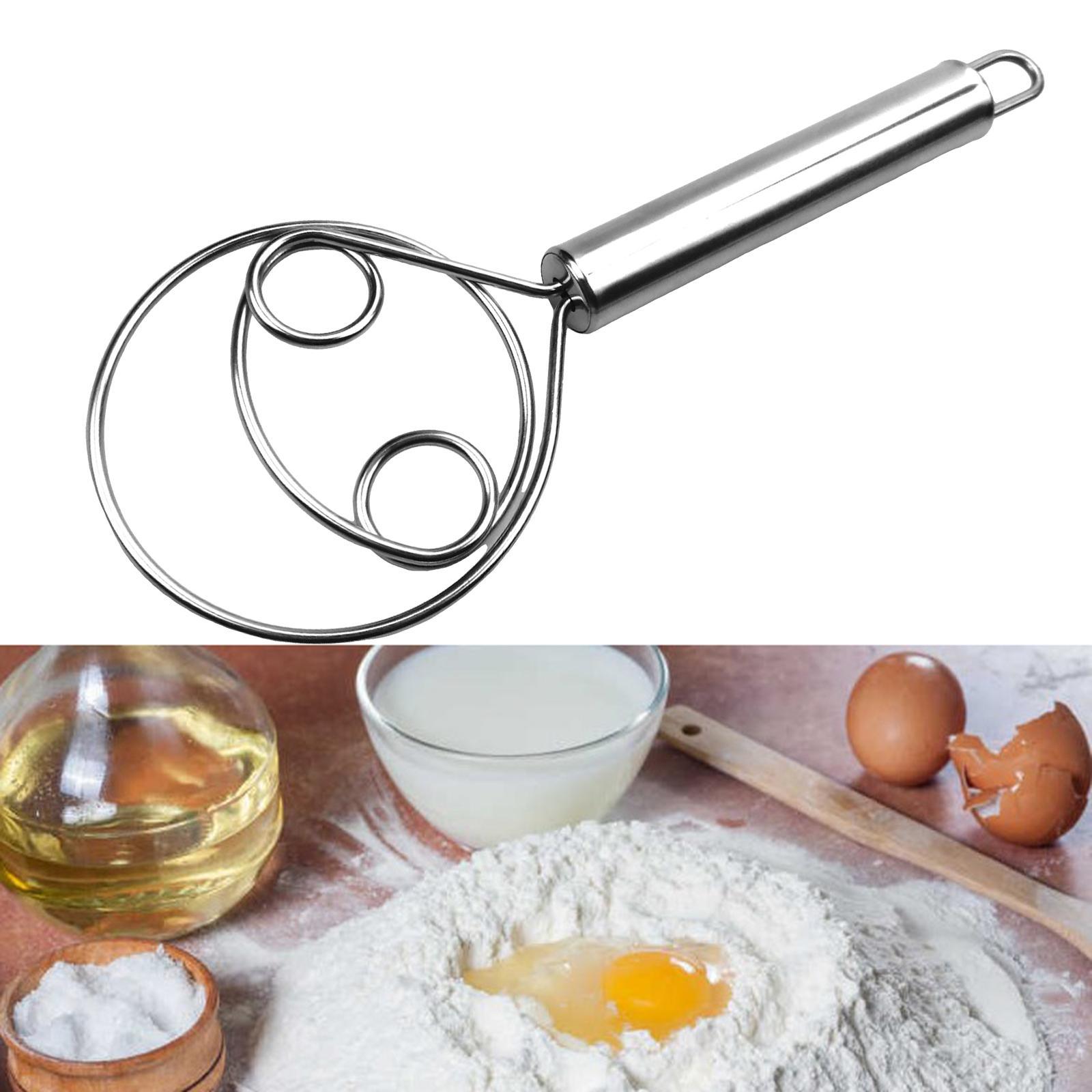 Manual Danish Whisk Bread Mixing Tool Flour Whisk Kitchen Baking Tools Traditional Dutch Whisk Baking Accessories for Biscuits Cake Pastry