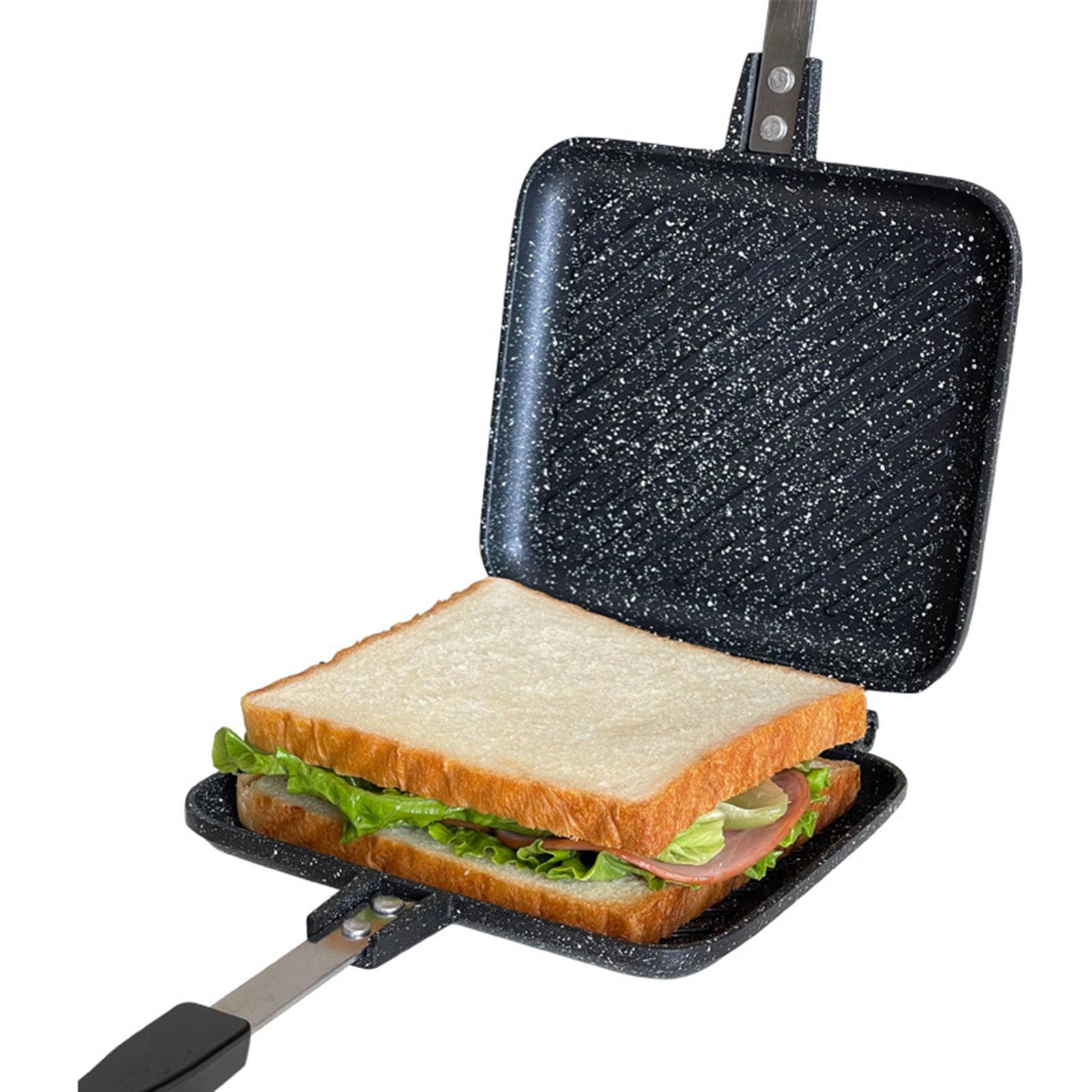 Gas Double-Side Sandwich Maker Bread Toast Machine Barbecue Mold Frying Pan