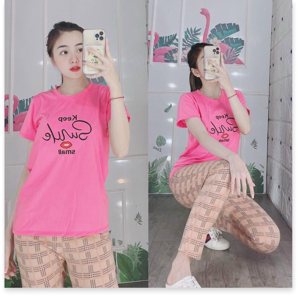 SET BỘ THUN NỮ QUẦN DÀI SIÊU XINH,HỌA TIẾT ÁO VÔ CÙNG XINH XẮN THỜI TRANG VINA 1HIT FASHION