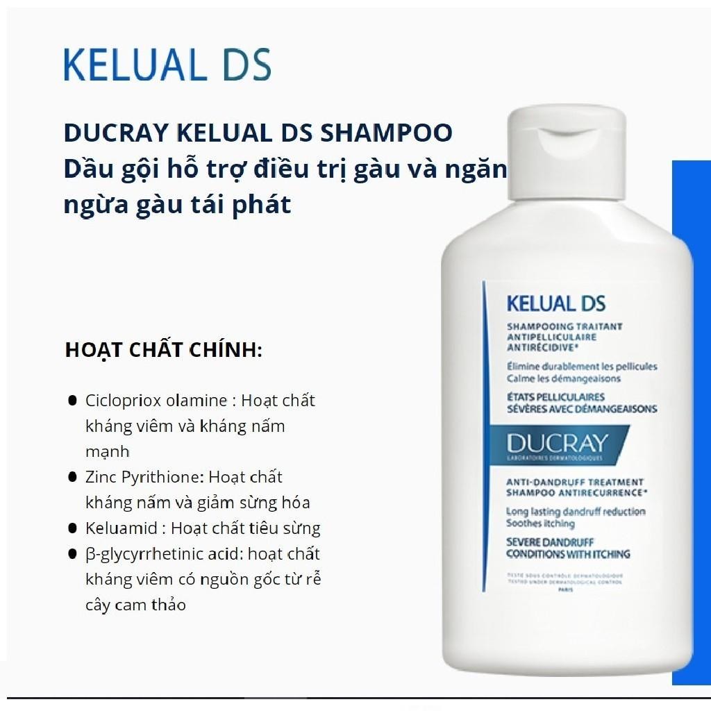 Dầu gội Ducray, hỗ trợ giảm ngứa giảm rụng tóc Ducray Kedual DS Shampooing 125ml