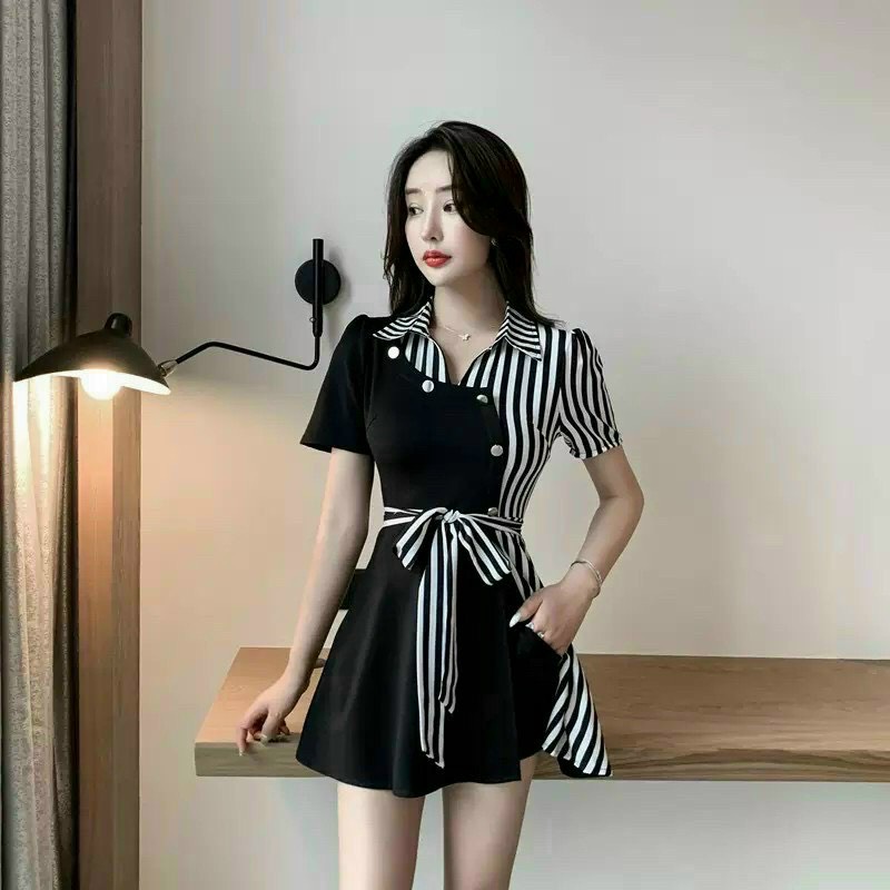 SÉT BỘ SHORT PHỐI SỌC KẺ CAO CẤP