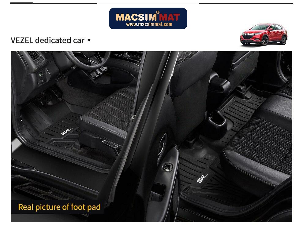 Thảm lót sàn xe ô tô dành cho HONDA BREEZE 2020- Nhãn hiệu Macsim 3W chất liệu nhựa TPE đúc khuôn cao cấp - màu đen