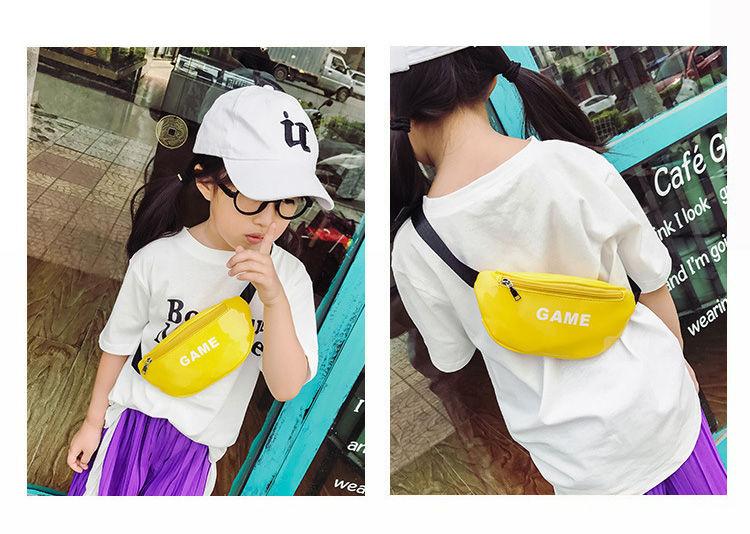 PU Thời Trang Trẻ Em Eo Gói Trẻ Em Đeo Vai In Chữ Bé Ngực Túi Bé Gái Bé Trai Màu Trẻ Sơ Sinh Điện Thoại túi Đeo Bụng