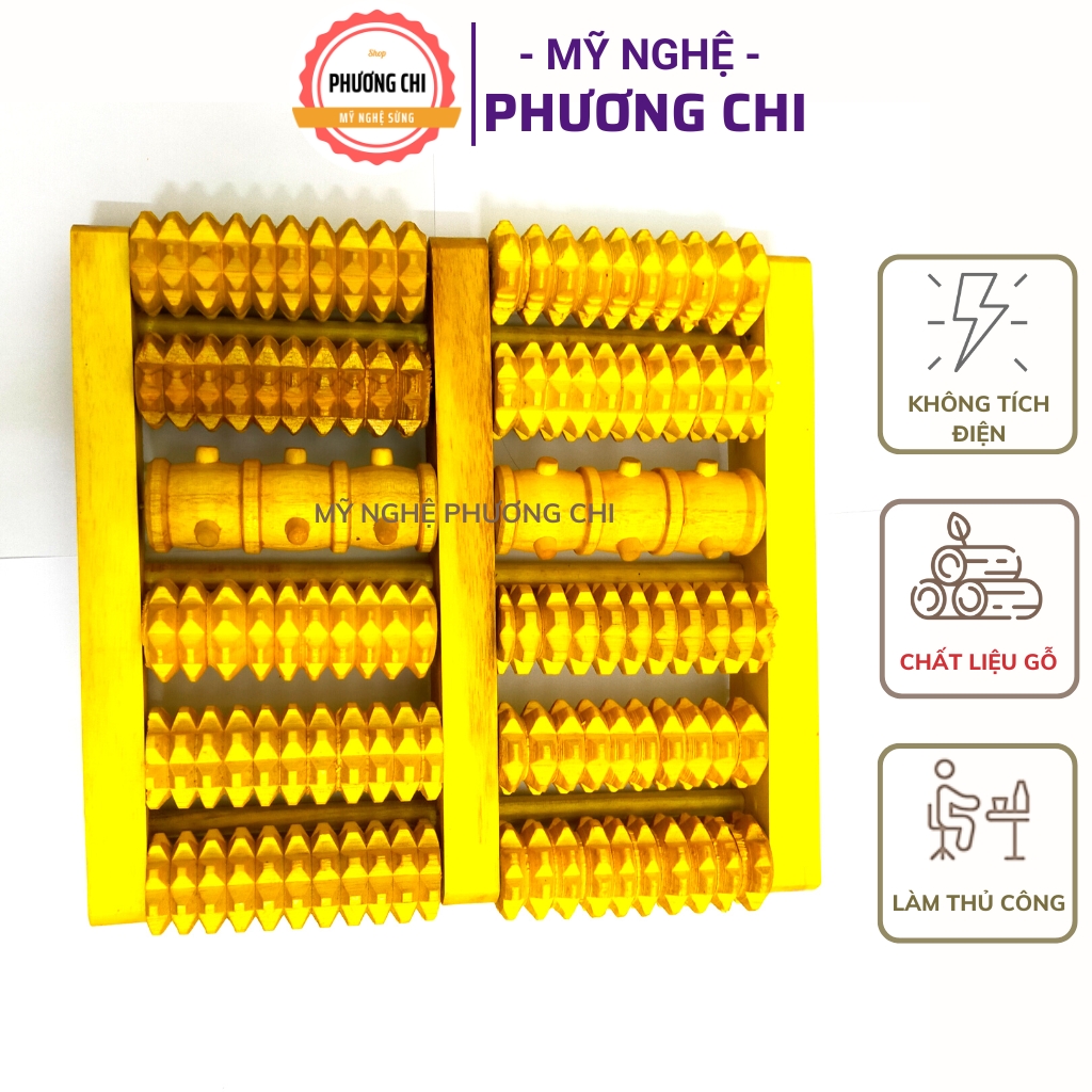 Bàn lăn massage chân bằng gỗ tự nhiên bấm huyệt thư giãn hiệu quả | Mỹ Nghệ Phương Chi