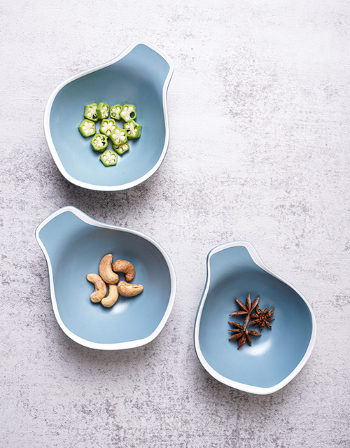 Chén tròn bằng melamine có kiểu tay cầm