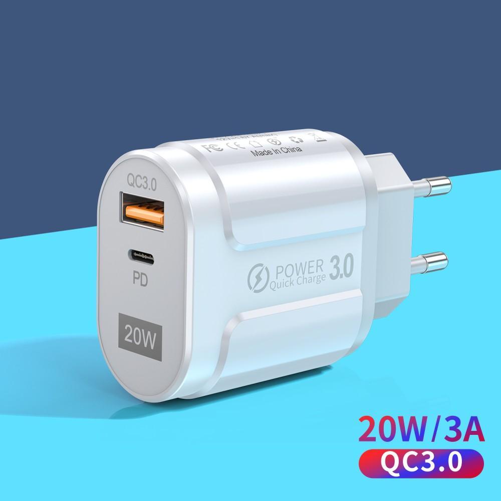 XIAOMI Bộ Sạc Nhanh Pd 20w Usb3.0 Eu Us 3a Cho Iphone 12 Samsung
