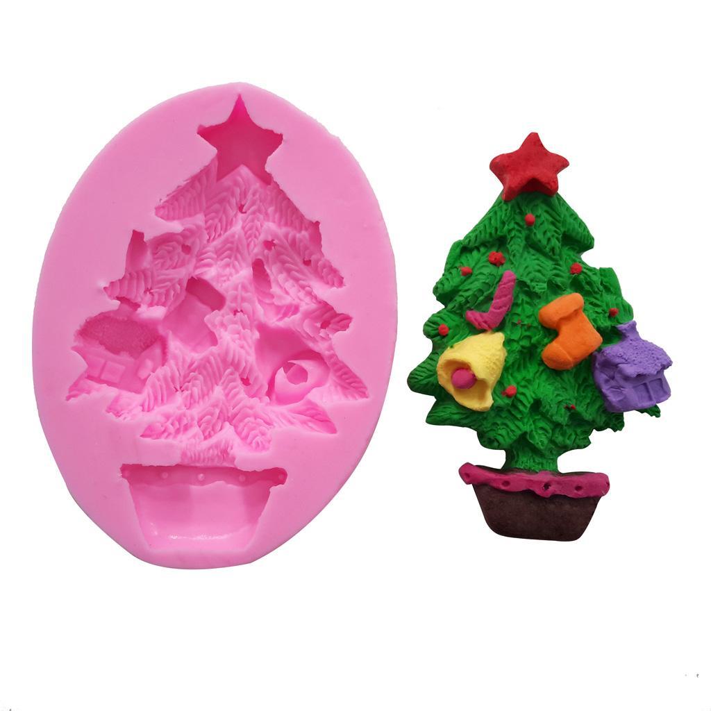 Christmas Tree Mold Silicone Fondant Cake Decorating Chocolate Mould