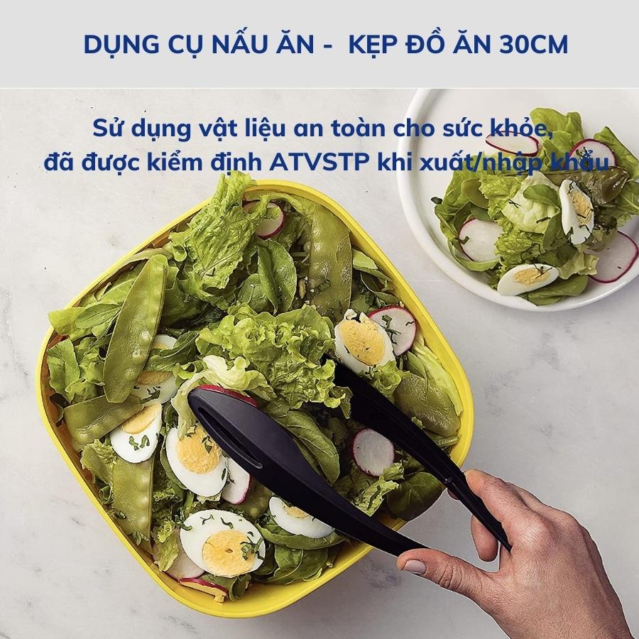 Combo 2 Dụng Cụ Nấu Ăn Gồm 1 Muôi Vớt Mì 30cm và 1 Kẹp Gắp Đa Năng 30cm TRAMONTINA Chất Liệu Nhựa Chịu Nhiệt An Toàn Sản Xuất Tại BRAZIL - Hàng Chính Hãng