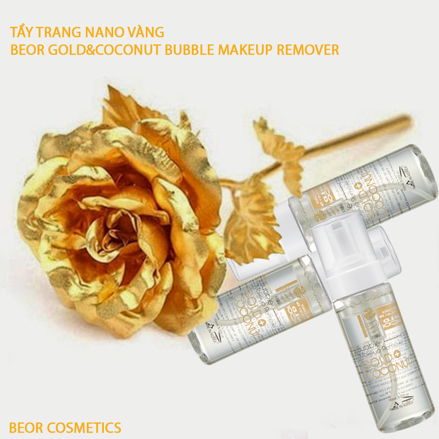 NƯỚC TẨY TRANG HOA HỒNG VÀ BỘT NGỌC TRAI (BEOR ROSE WATER&amp;PEARL BUBBLE MAKEUP REMOVER)