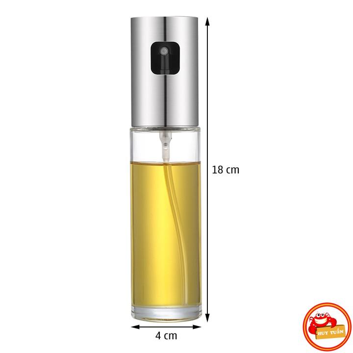 Bình Xịt Dầu Ăn Thủy Tinh, Chai Xịt Dầu Ăn Phun Sương Dùng Cho Nồi Chiên, Salad, Nướng 100ml