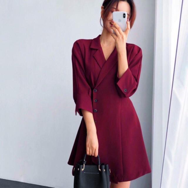 Đầm Tay Lỡ Nhiều Màu Cổ Vest