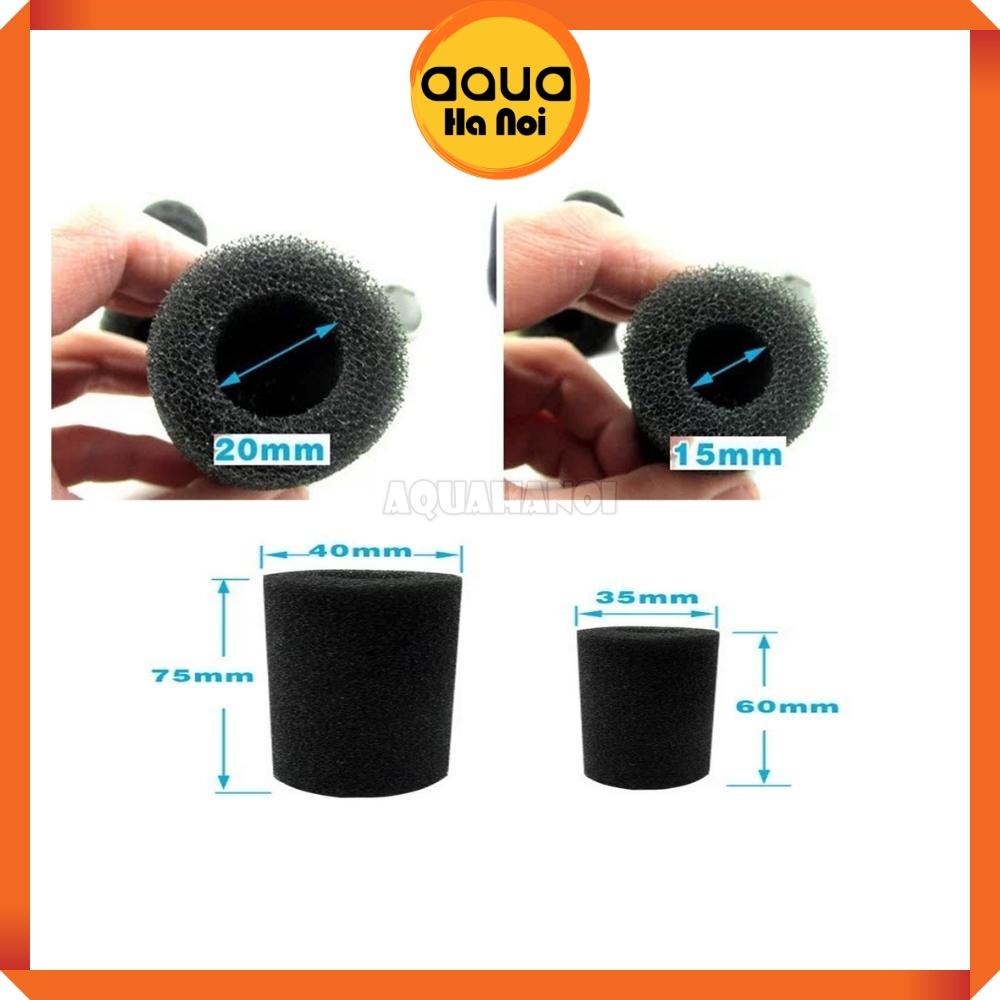 Bịt tép mút xốp đen - Phi 12/16/22mm - Ngăn hút cá tép con vào máy lọc hồ thủy sinh - Kiêm lọc Bio