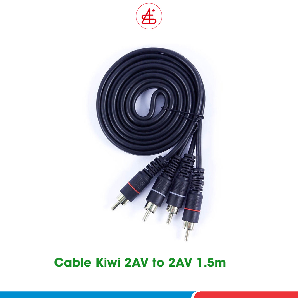 Dây audio Kiwi cao cấp 2 AV hoa sen ra 2 AV, lõi đồng, hàng chính hãng