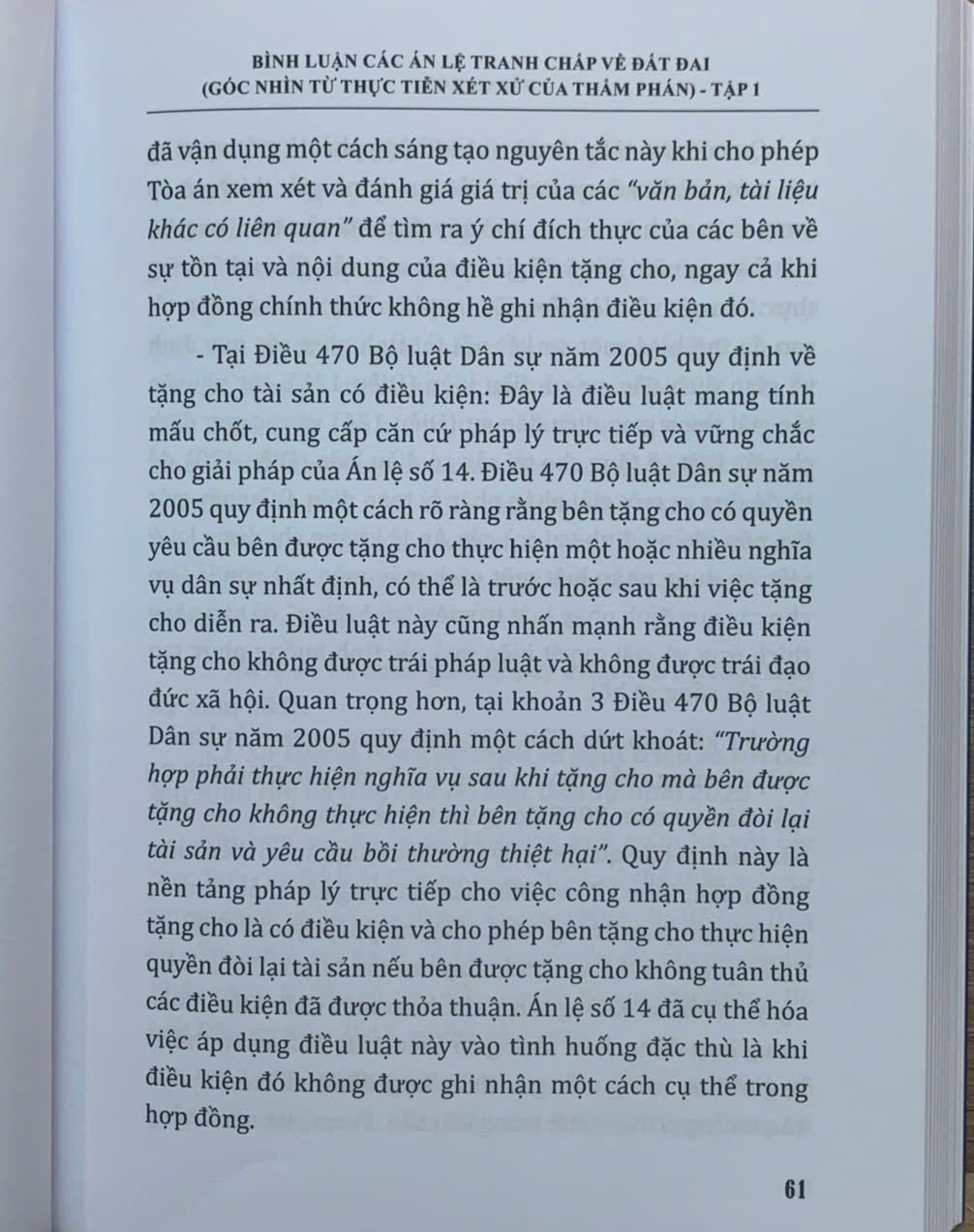 Bình luận các án lệ tranh chấp về đất đai – Góc nhìn từ thực tiễn xét xử của Thẩm phán (tập 1 và 2)