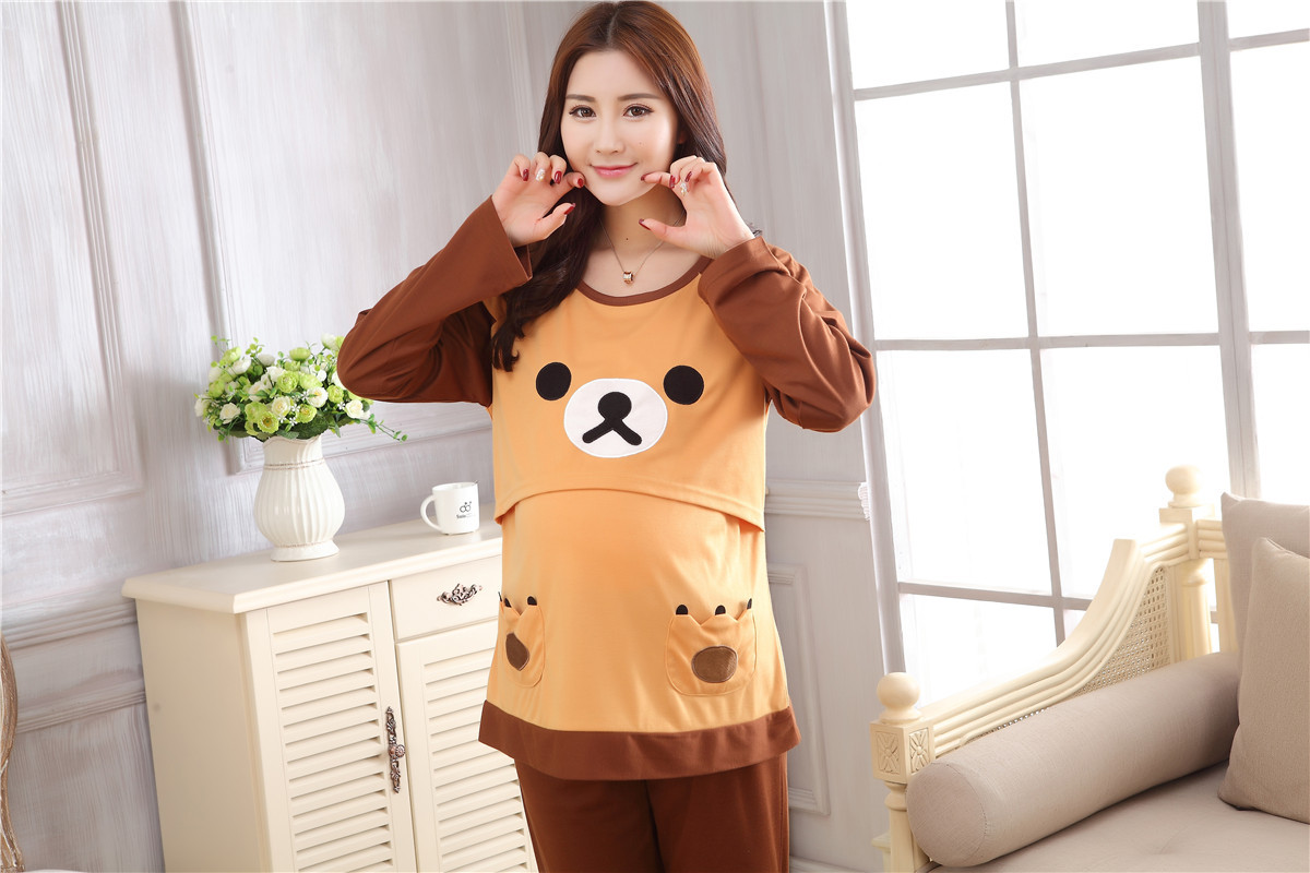 Bộ đồ bầu sau sinh cho con bú 100% Cotton