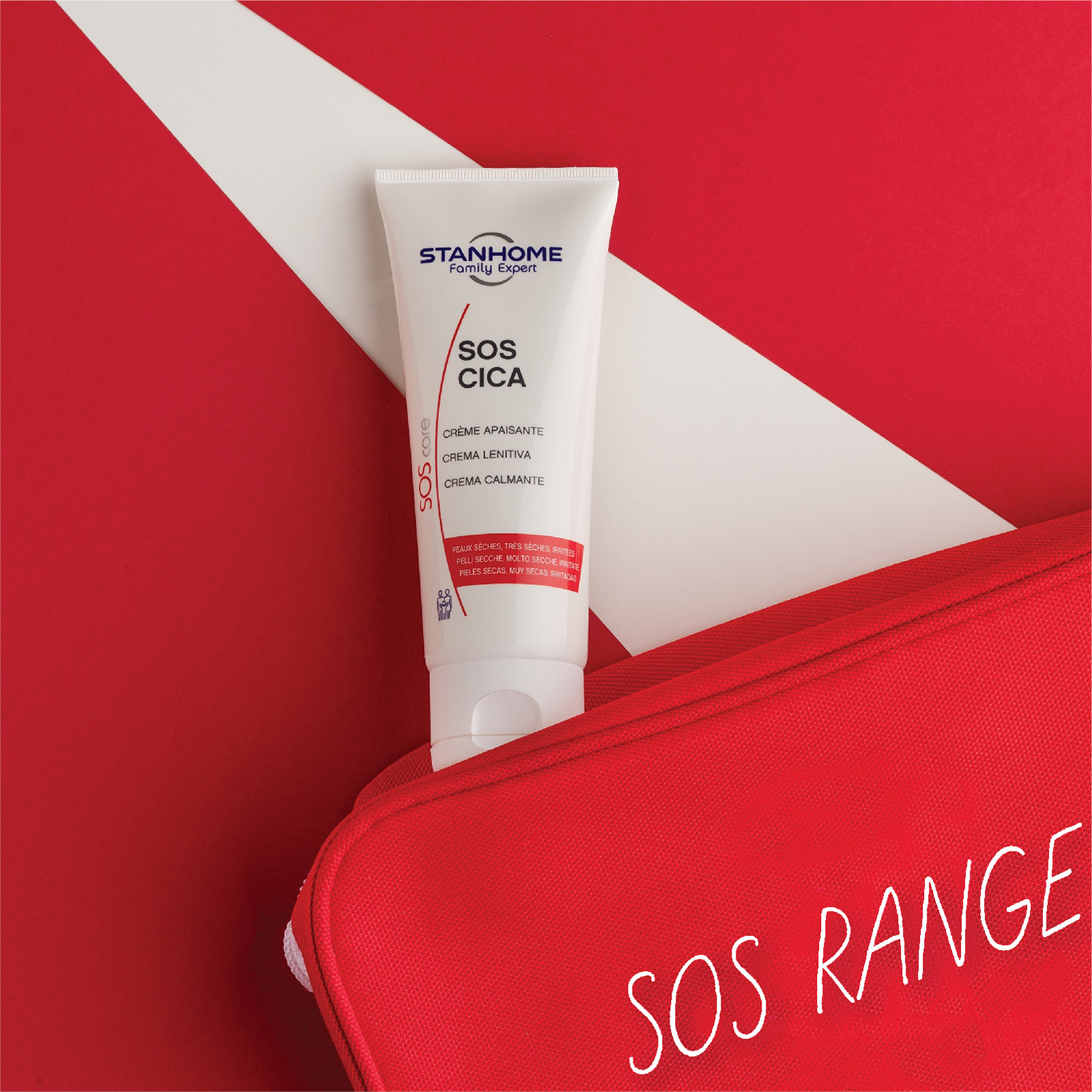 Kem dưỡng ẩm STANHOME FAMILY EXPERT Sos Cica 75ml - phục hồi da dành cho da khô, nhạy cảm