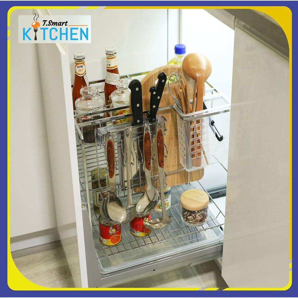 Kệ Gia Vị Inox 304 Cho Tủ Bếp Dưới Tủ 400mm