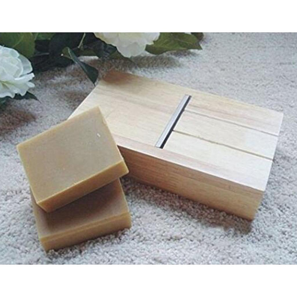 Adjustable Wooden Soap Loaf Cutter Planer + Rectangle Silicone Soap Mould + 2pcs Wavy & Straight DIY Making Loaf Cake Soap Cutter