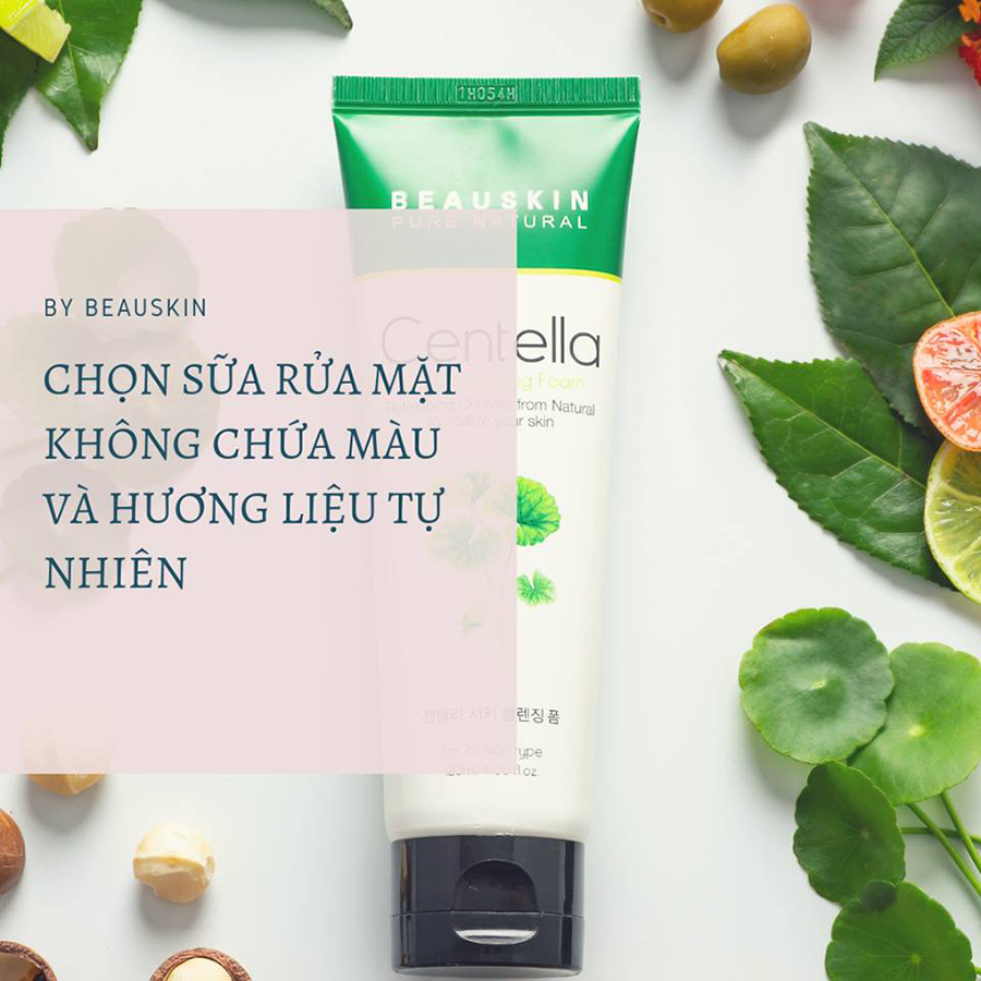 Sữa rửa mặt Beauskin Centella Cica Cleansing Foam Hàn Quốc 120ml tặng kèm móc khoá