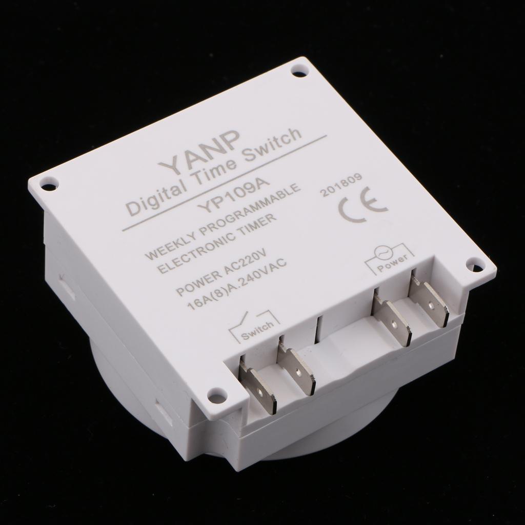 Digital LCD Relay Switch Weekly Programmable Electronic Time Timer 220VAC