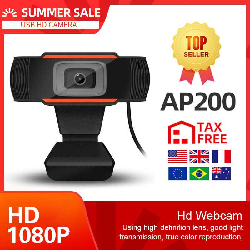 Webcam Máy Tính kẹp, Camera Có Mic 1080p Cho Laptop Học Online ZOOM, Trực Tuyến- Hội Họp-Gọi Video Hình Ảnh Sắc Nét