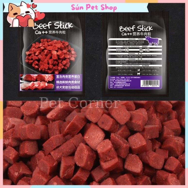 Thịt bò cao cấp Hello Joy thơm ngon, bổ sung canxi cho chó - Bánh thưởng cho chó, đồ ăn vặt cho thú cưng
