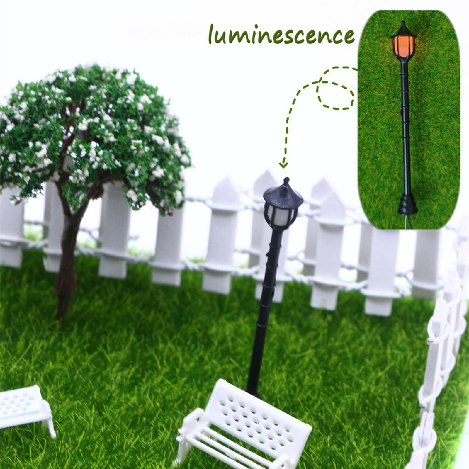 1/12 Miniature Fairy Garden Ornaments Miniature Scene Model Toy Mini Artificial Grass Dollhouse Decoration Accessories for Garden Yard Decor