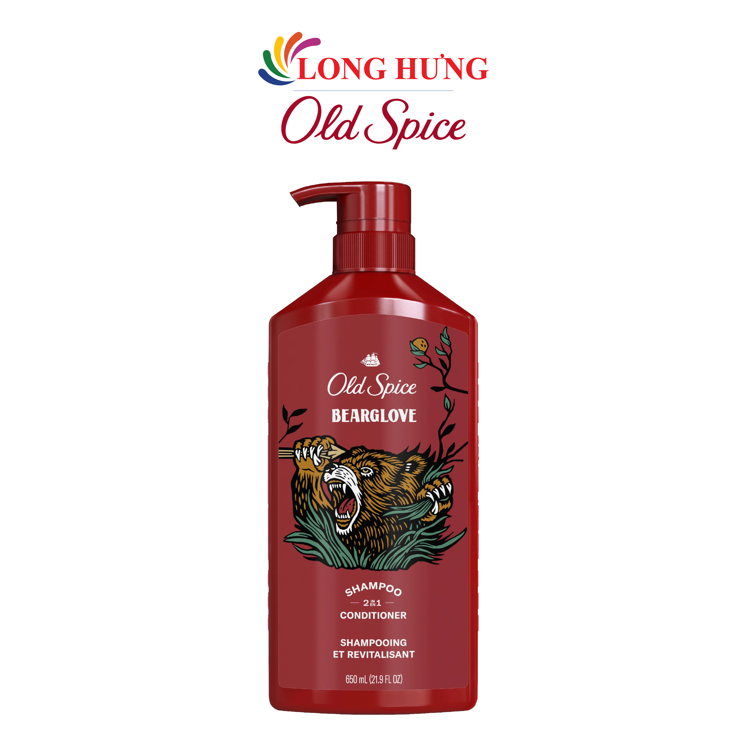 Dầu gội và xả 2-in-1 Old Spice (650ml) - Hàng chính hãng