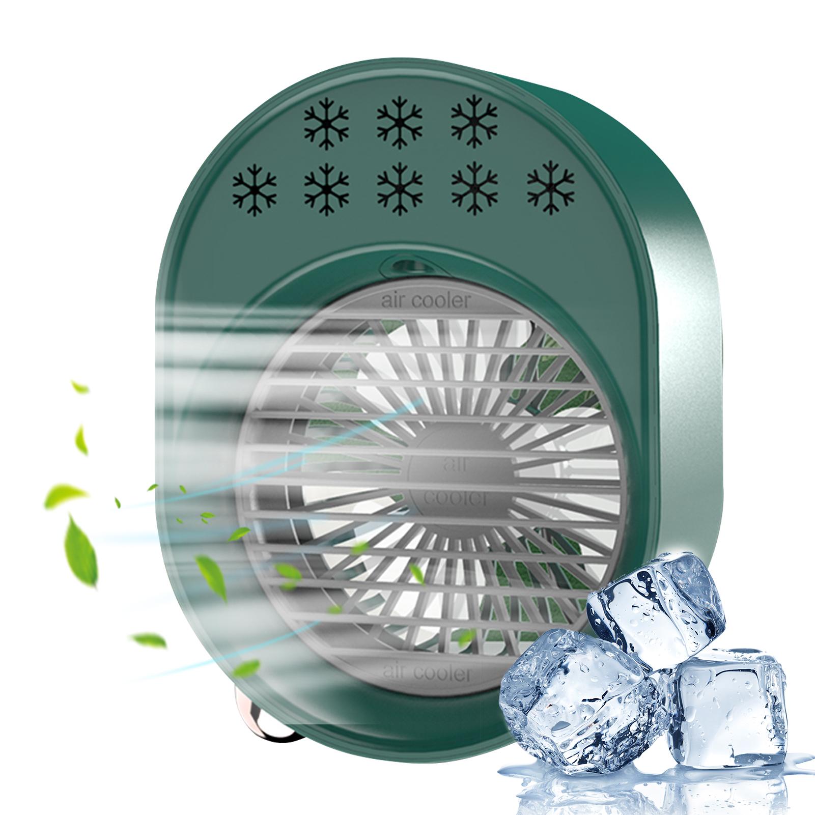 Máy làm mát phun sương 500ml có quạt điều hòan với 3 mức độ, cắm sạc USB