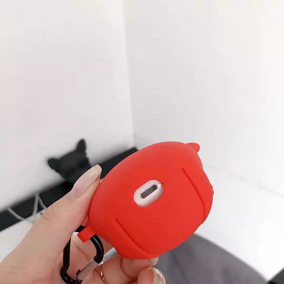 Vỏ bảo vệ bao đựng tai nghe case dành cho airpods 1, 2 chống va đập - Case Chó Bull Đeo Kính Cực Chất