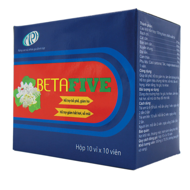 Viên uống cảm cúm Betafive - Chính hãng