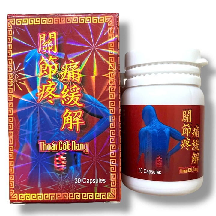 Viên uống Thoái cốt nang hỗ trợ đau lưng, thấp khớp, tê liệt, đau khớp, tê nhức chân tay, viêm đa khớp, thoát vị đĩa đệm xuất xứ Malaysia - Mã số 1489