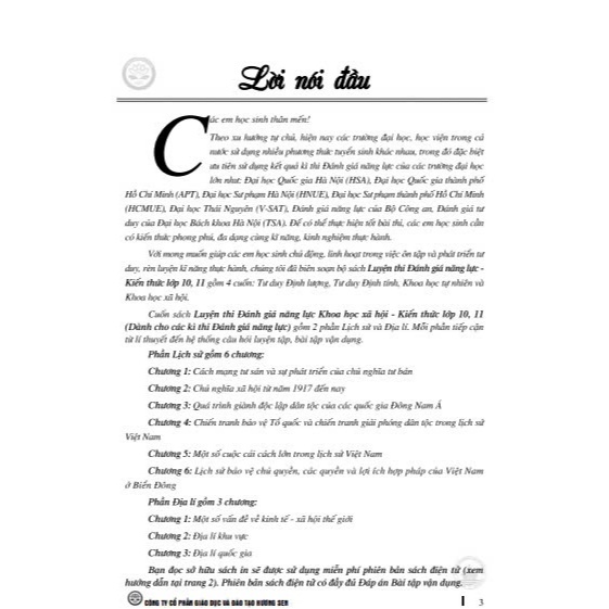 Sách - Luyện Thi Đánh Giá Năng Lực Khoa Học Xã Hội - Kiến Thức Lớp 10, 11 - ndbooks