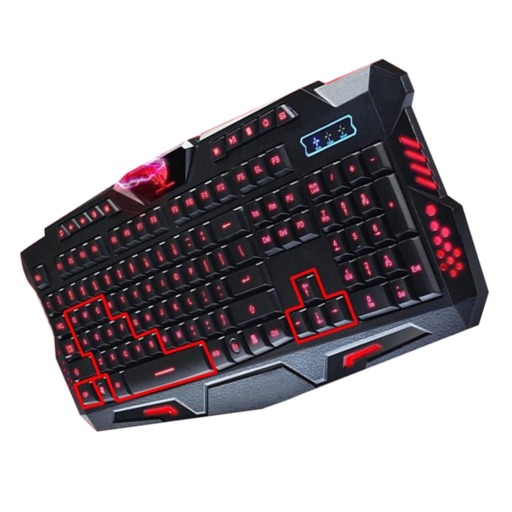 Wired Gaming Mechainal Keyboard with Red  Blue Backlight for Laptop