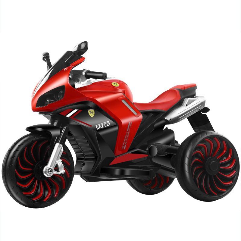 Xe máy điện 3 bánh 900S moto thể thao đạp ga 2 động cơ cho bé (Đỏ-Trắng-Xanh dương-Xanh lá)