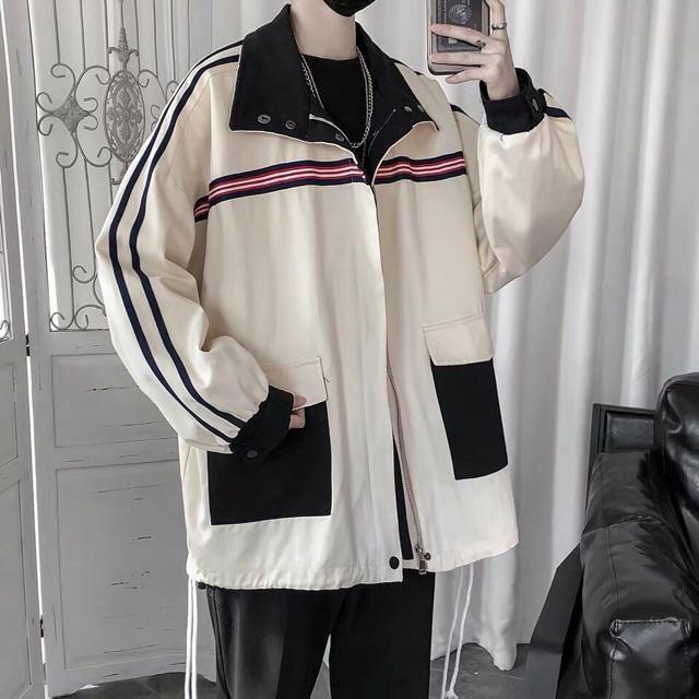 Áo khoác kaki unisex nam nữ hàng bao đẹp y hình form rộng