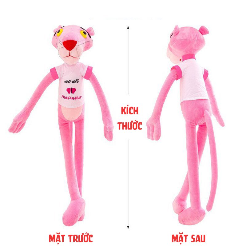 Gấu Bông Báo Hồng Pink Panther Dễ Thương (55cm---&gt;1m5) Hàng Xịn Cao Cấp, An Toàn Cho Người Sử Dụng
