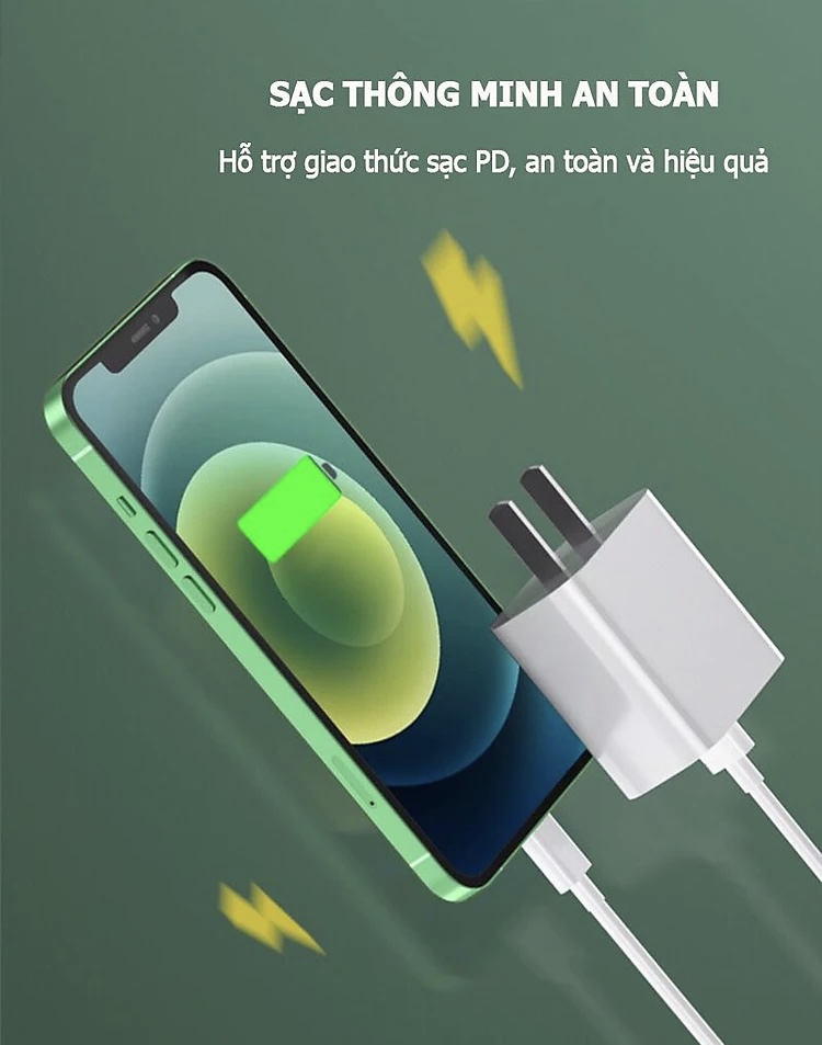 Cóc sạc nhanh chuẩn 20W - Cho iphone 11/ 12/ 12 Pro/ 12 Pro max