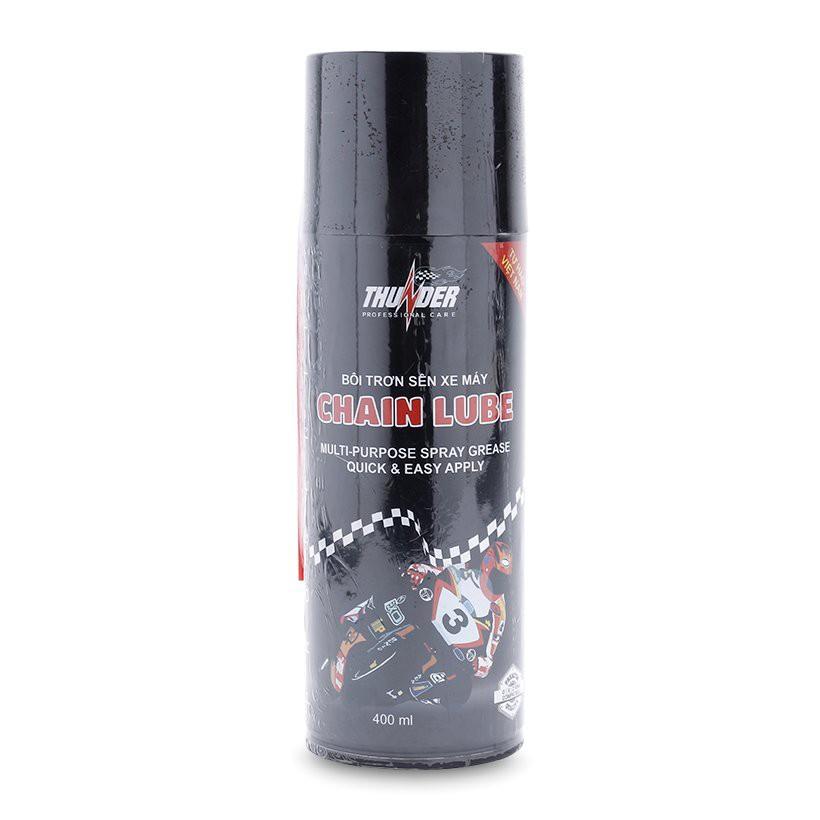  Bộ sản phẩm vệ sinh sên Thunder MC-40 400ml và bôi trơn dưỡng sên Thunder Chain Lube 400ml