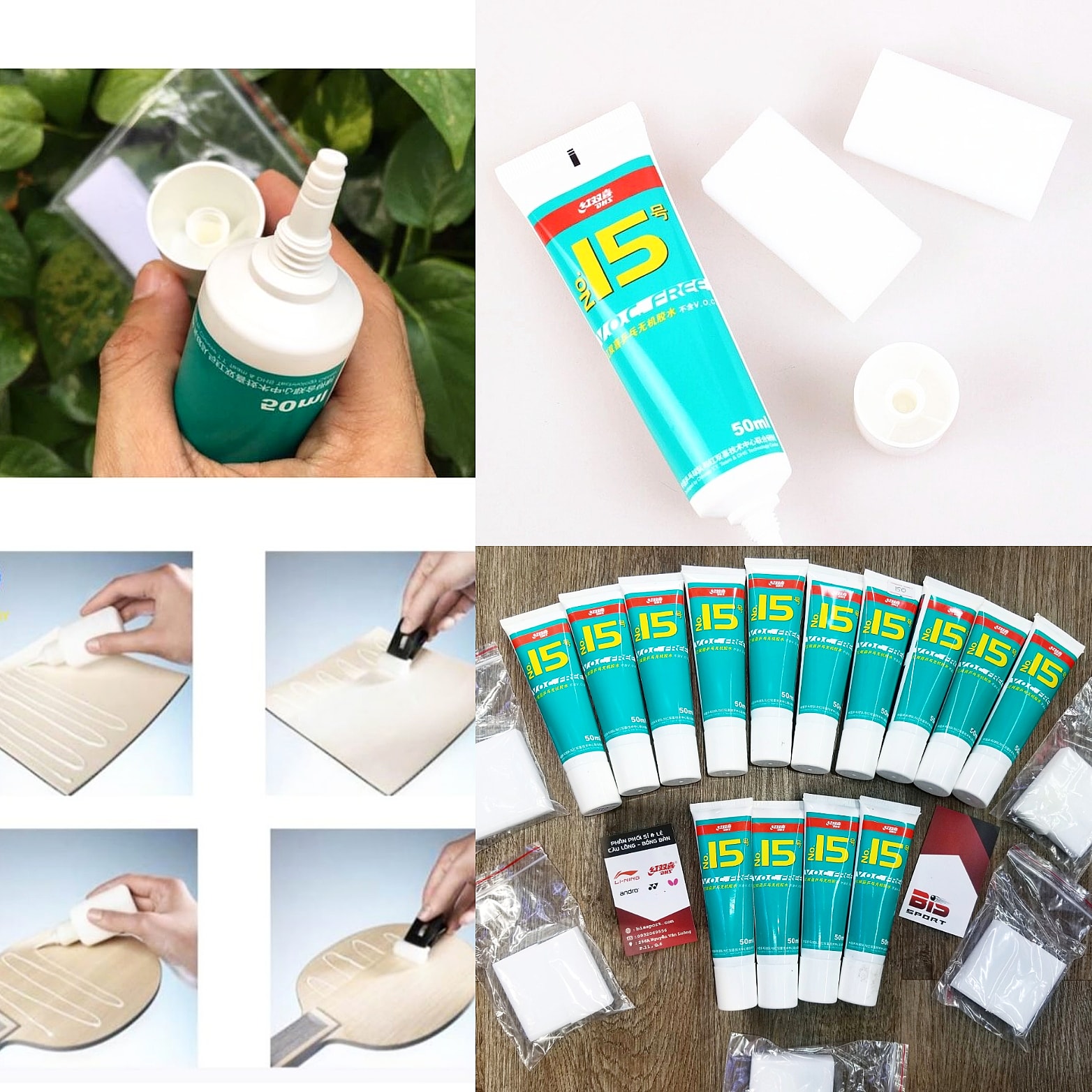 Keo Dán Vợt Bóng Bàn Vô Cơ - Keo Sữa DHS I5 50ml - Dán Cực Chắc, Không Hại Mặt Vợt