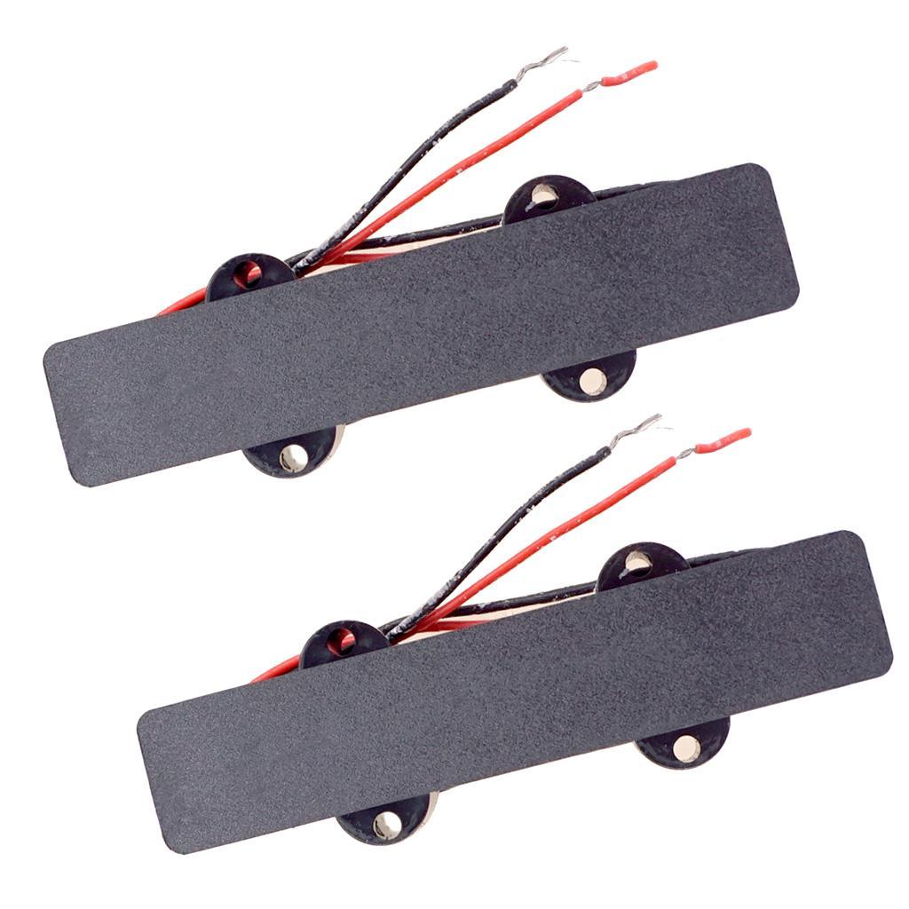 2 Pieces Black 4 String JB Bass Pickups Closed Style For Electric Bass Parts