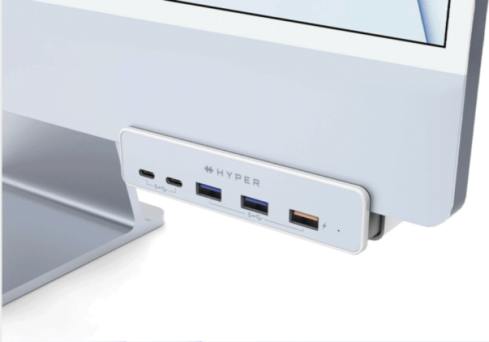 Cổng Chuyển Chuyên Dụng iMac 24&quot; HyperDrive 5-in-1 USB-C Hub (Kèm 7 Miếng Dán Theo Màu iMac) HD34A6 - Hàng Chính Hãng